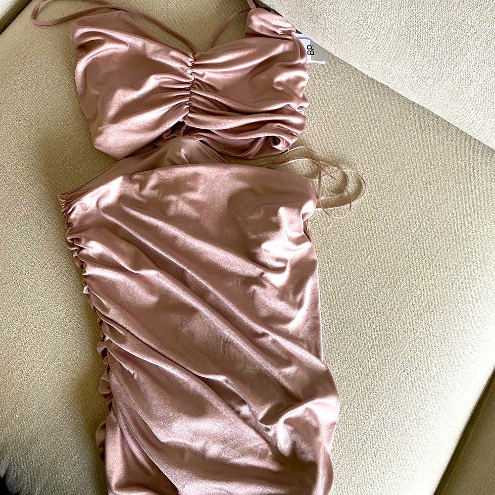 NWT shimmery nude dress